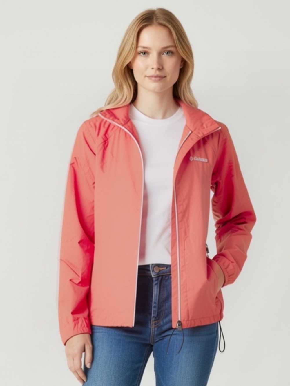 Columbia Switchback II Rain Jacket Watermelon Coral Pink Size Small